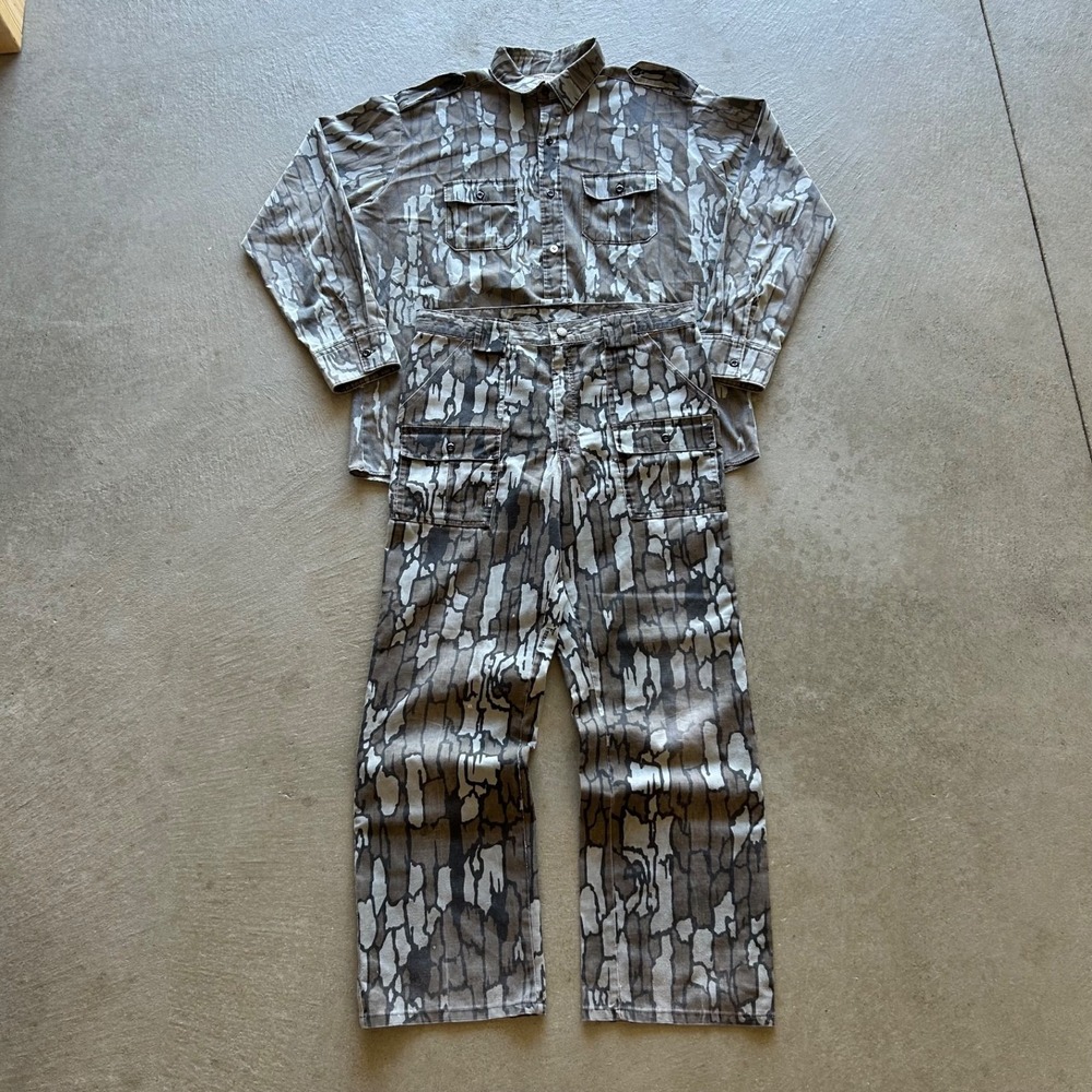 Vintage Walls Trebark Camo Hunting Set Shirt XL Tall Pants 36x31 Brown Outdoor